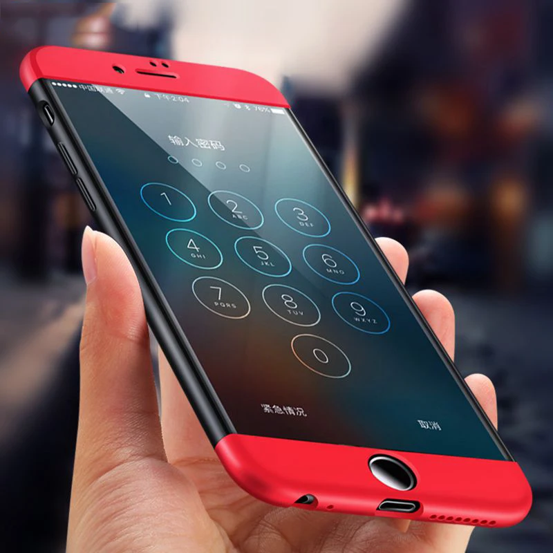 Чехол для мобильного телефона iphone 6s 360 градусов Полная защита 3 в 1 Жесткая задняя