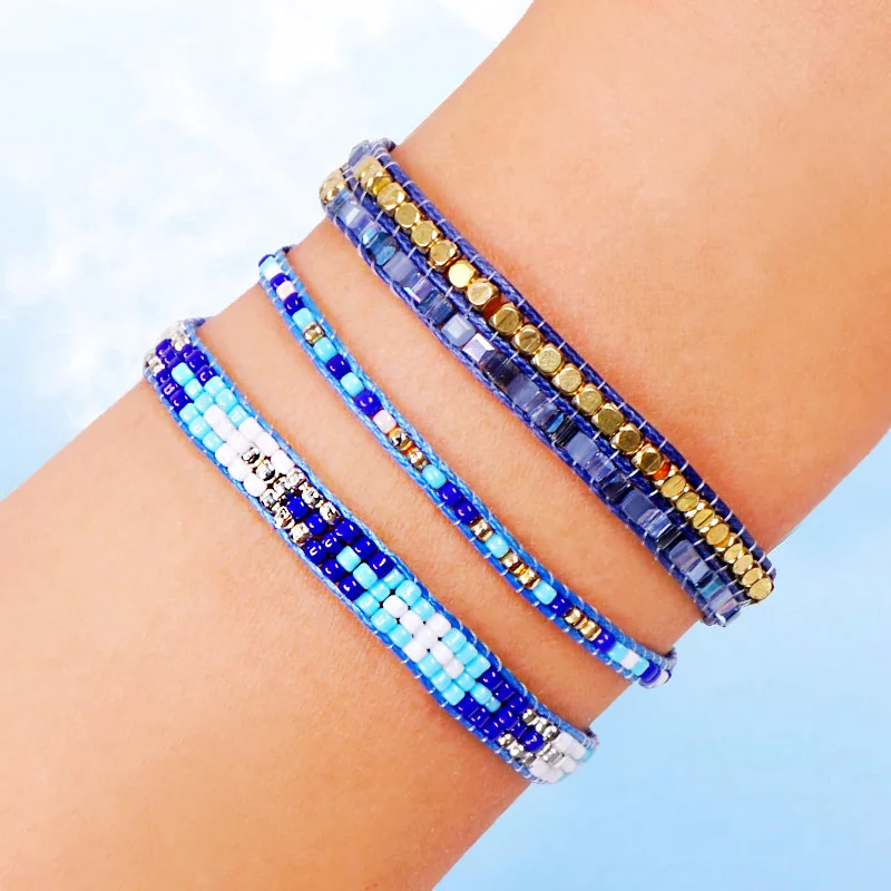 3 PCS/Set Bracelet Bangle Set For Women Blue MIYUKI Beads Adjustable Charm DIY Bohemia hand Jewelry Gift DropShipping
3 PCS/Set Bracelet Bangle Set For Women Blue MIYUKI Beads Adjustable Charm DIY Bohemia hand Jewelry Gift DropShipping