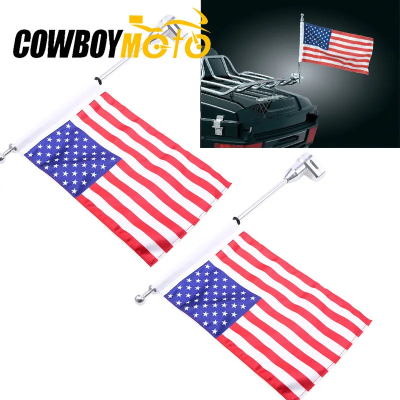 2pcs/set Motorcycle Rear Side Mount Flag Pole US USA United States America Flag For Honda GoldWing GL1800 GL1500 2001-2011 2010
2pcs/set Motorcycle Rear Side Mount Flag Pole US USA United States America Flag For Honda GoldWing GL1800 GL1500 2001-2011 2010