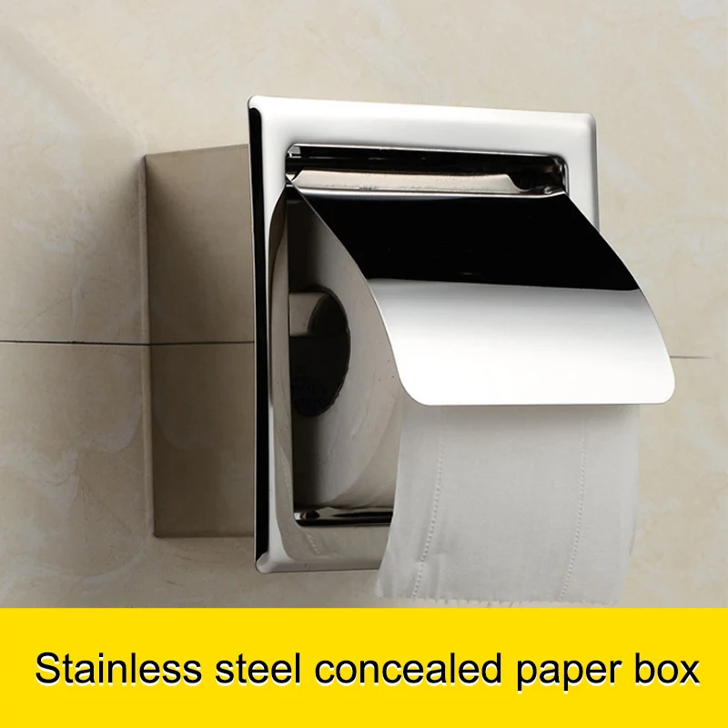Stainless Steel Toilet Roll Paper Box Waterproof Concealed Install Tissue Holder P7Ding
Stainless Steel Toilet Roll Paper Box Waterproof Concealed Install Tissue Holder P7Ding