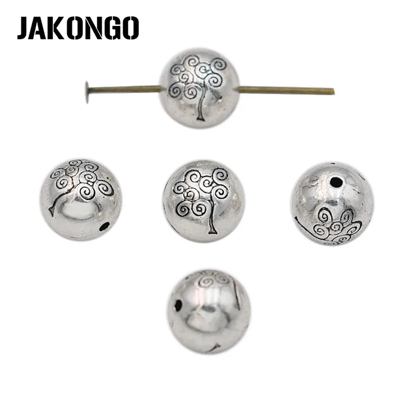 JAKONGO Antique Silver Plated Tree of life Spacer Beads for Jewelry Making Bracelet DIY Handmade Craft 10pcs
JAKONGO Antique Silver Plated Tree of life Spacer Beads for Jewelry Making Bracelet DIY Handmade Craft 10pcs