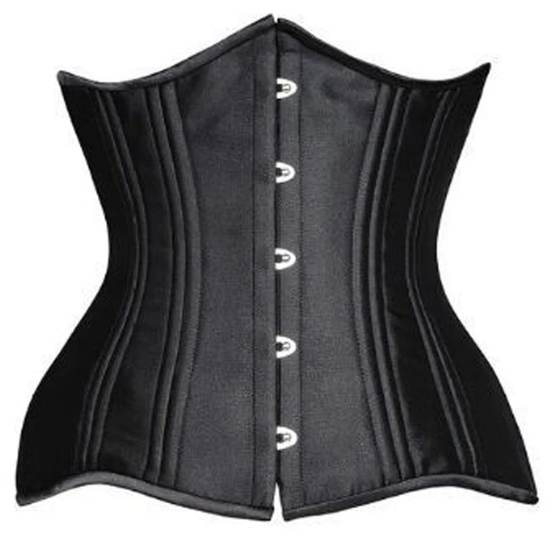 Black Satin Steel Boned Corsets Lace Up Bustier Top Plus Size Underbust Corset Sexy Lingerie Steampunk Korsett For Women 6XL
Black Satin Steel Boned Corsets Lace Up Bustier Top Plus Size Underbust Corset Sexy Lingerie Steampunk Korsett For Women 6XL
