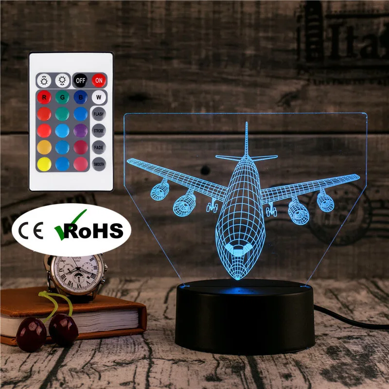 3D Led Novety Lighting Creative Gift Night Light Table Lamp Aircraft Bedside Led Home Corridor Hotel Party Atmosphere Lights
3D Led Novety Lighting Creative Gift Night Light Table Lamp Aircraft Bedside Led Home Corridor Hotel Party Atmosphere Lights