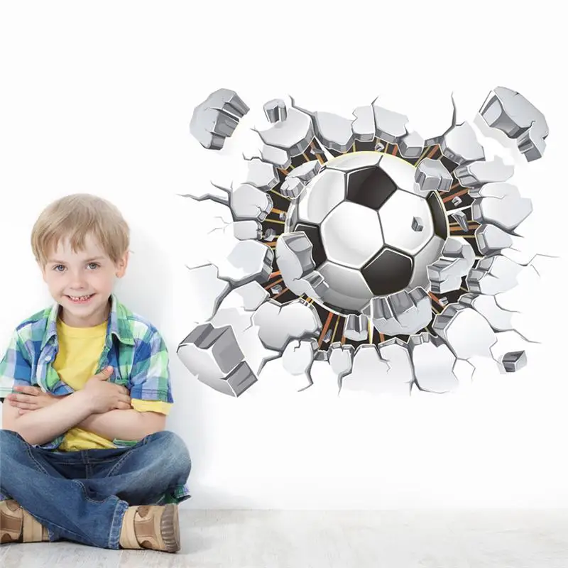 flying football through wall stickers kids room decoration diy home decals soccer funs gift 3D mural art sport game poster 1487.
flying football through wall stickers kids room decoration diy home decals soccer funs gift 3D mural art sport game poster 1487.