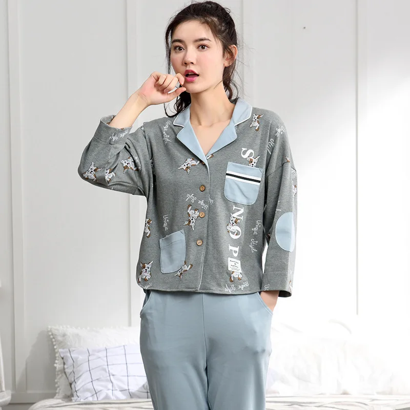 Women 2019 autumn and winter ladies Korean cardigan pajamas new cotton cute cartoon long sleeve and pants pajama sets pajama set
Women 2019 autumn and winter ladies Korean cardigan pajamas new cotton cute cartoon long sleeve and pants pajama sets pajama set