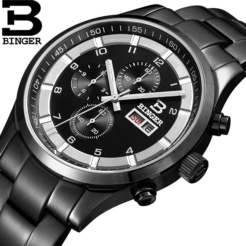 Switzerland Men's watch luxury brand Wristwatches BINGER Quartz Genuine Leather Strap Sapphire Mirror Waterproof Clock BG-0403-4
Switzerland Men's watch luxury brand Wristwatches BINGER Quartz Genuine Leather Strap Sapphire Mirror Waterproof Clock BG-0403-4