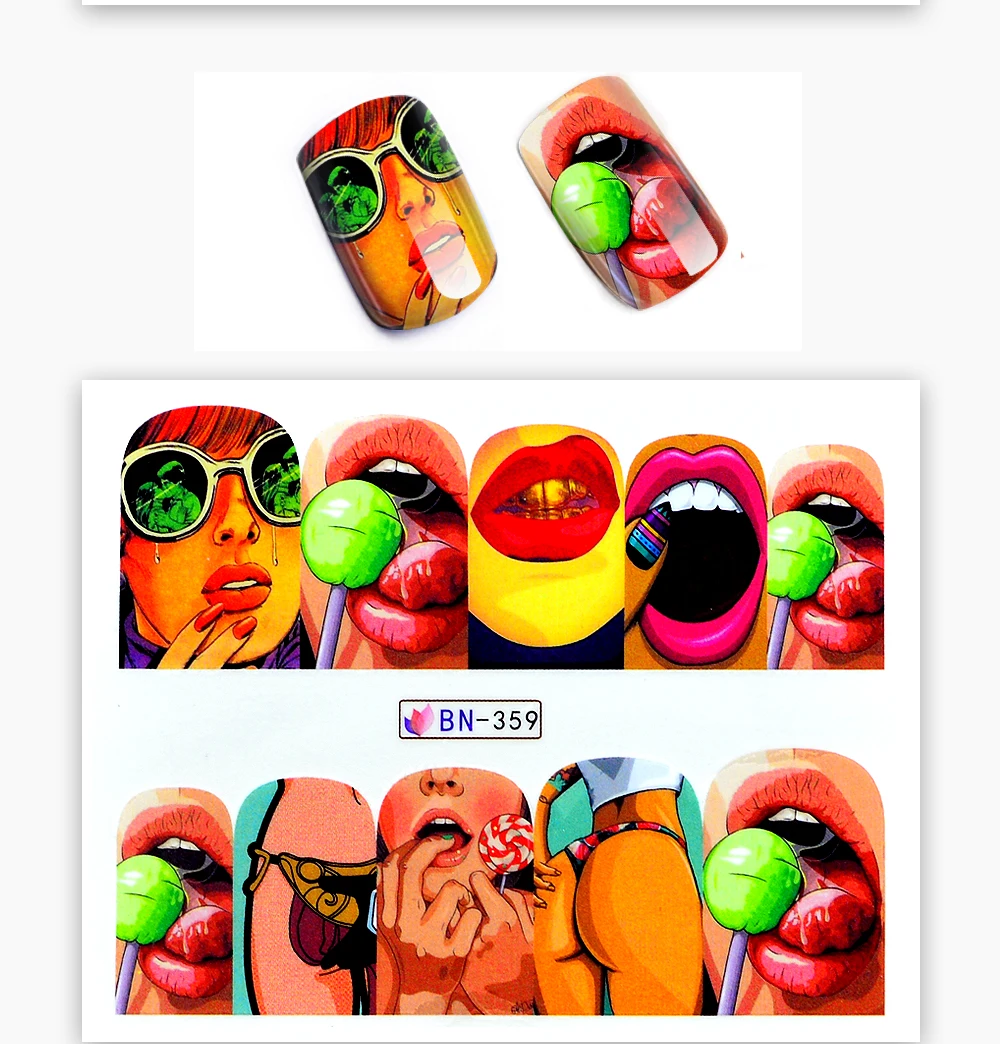 1 Sheet 2020 New Nail Fashion Sticker Full Cover Lips Cute Printing Water Transfer Tips Nail Art Decorations
1 Sheet 2020 New Nail Fashion Sticker Full Cover Lips Cute Printing Water Transfer Tips Nail Art Decorations