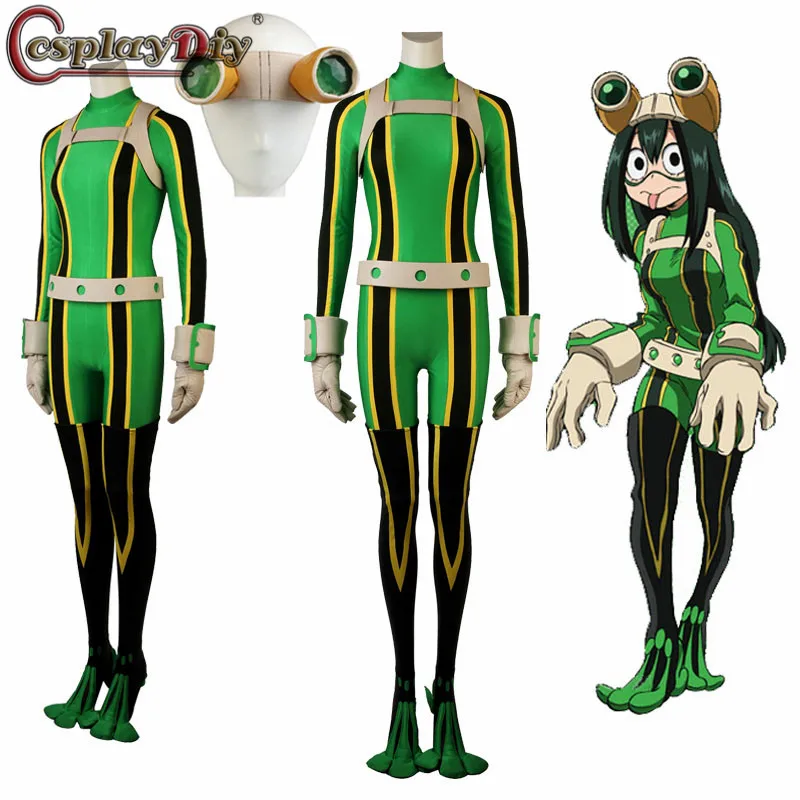 Cosplaydiy Anime My Hero Academia Boku no Hero Academia Tsuyu Asui Cosplay Costume Custom Made With Glasses Free Shipping T850
Cosplaydiy Anime My Hero Academia Boku no Hero Academia Tsuyu Asui Cosplay Costume Custom Made With Glasses Free Shipping T850