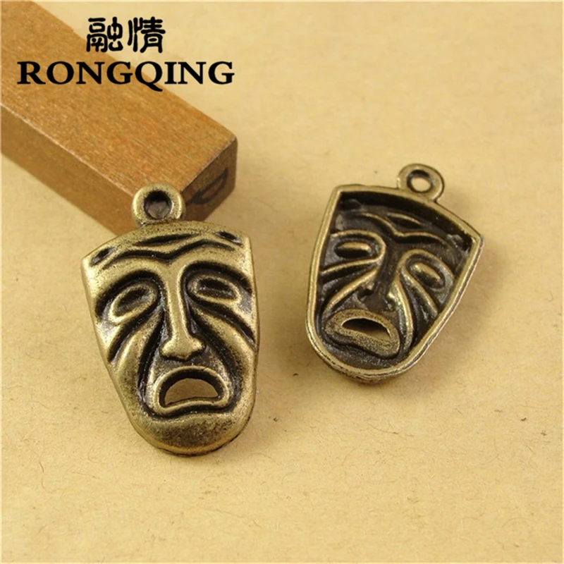 RONGQING 25*16MM Antique Bronze Grimace Pendants Charms 60pcs/lot Mask Charms Wholesale
RONGQING 25*16MM Antique Bronze Grimace Pendants Charms 60pcs/lot Mask Charms Wholesale