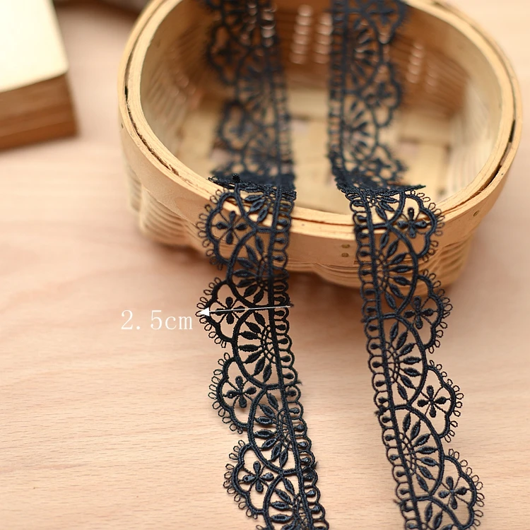 15 meter 2.5cm 0.98" wide black/ivory embroidered tapes lace trim ribbon M9M31f496
15 meter 2.5cm 0.98" wide black/ivory embroidered tapes lace trim ribbon M9M31f496