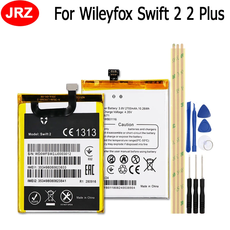 Аккумулятор JRZ для Wileyfox Swift 2 2 Plus, 2700 мАч, сменная батарея для мобильный телефон, с набором инструментов
Аккумулятор JRZ для Wileyfox Swift 2 2 Plus, 2700 мАч, сменная батарея для мобильный телефон, с набором инструментов