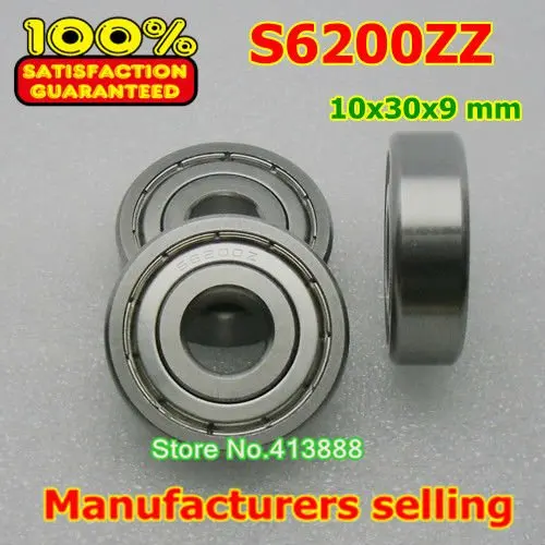 (1pcs) SUS440C environmental corrosion resistant stainless steel deep groove ball bearings S6200ZZ 10*30*9 mm
(1pcs) SUS440C environmental corrosion resistant stainless steel deep groove ball bearings S6200ZZ 10*30*9 mm