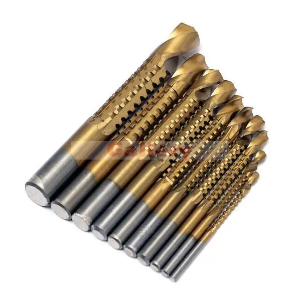 10 Pcs Hss 3-13mm Titanium Coated Drill Bit Set Wood Metal Plastic Cutting Saw 3 Sharpening Drill Bit Drill Bit Drill Bit
10 Pcs Hss 3-13mm Titanium Coated Drill Bit Set Wood Metal Plastic Cutting Saw 3 Sharpening Drill Bit Drill Bit Drill Bit