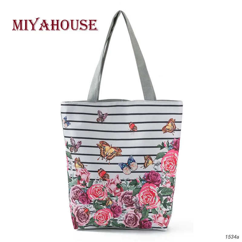Пляжные Сумки Miyahouse с цветным цветочным дизайном, женские холщовые повседневные тоуты, сумка на плечо в полоску и с принтом бабочки, Bolsa
Пляжные Сумки Miyahouse с цветным цветочным дизайном, женские холщовые повседневные тоуты, сумка на плечо в полоску и с принтом бабочки, Bolsa