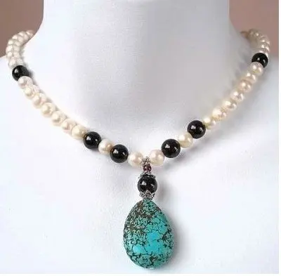 Women's jewelry pearl & jades necklace turquoiseS pendant Fashion AKOYA Free shipping
Women's jewelry pearl & jades necklace turquoiseS pendant Fashion AKOYA Free shipping