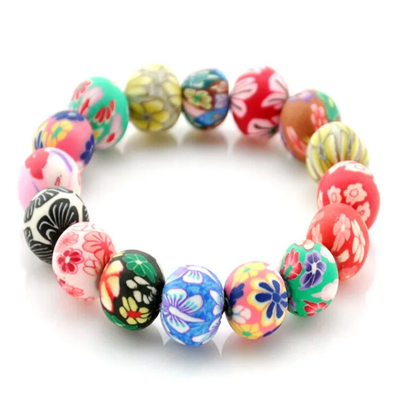 Ethnic Chinese Style Gift Jingdezhen Painted Handmade Beads Srand Bracelet Elastic Rope Chain Delicate Women Pulseras Mujer | Украшения и
