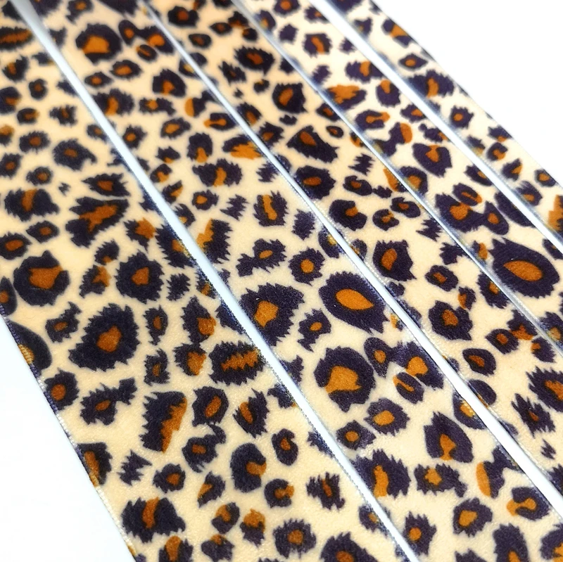 Бархатная лента с леопардовым принтом украшение для свадебной вечеринки ручной
