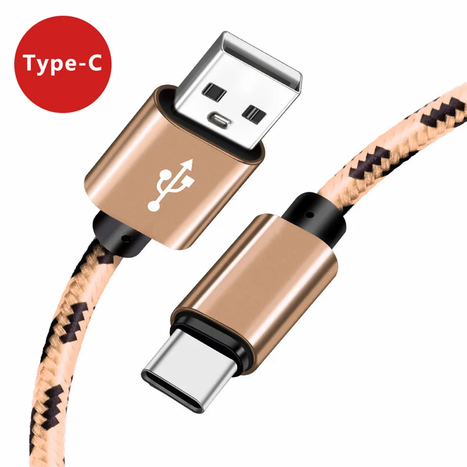 Кабель для передачи данных USB Type-C нейлоновый шнур Samsung Galaxy Tab S5e A 10 5 S10 A51 Note OnePlus 7 Honor