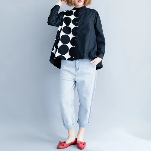 O-neck Wave Point Blouses For Women Fashion Noveltie Patchwork Women Shirts Polka Dot Brief Casual Blusas Mujer De Moda 2019
O-neck Wave Point Blouses For Women Fashion Noveltie Patchwork Women Shirts Polka Dot Brief Casual Blusas Mujer De Moda 2019