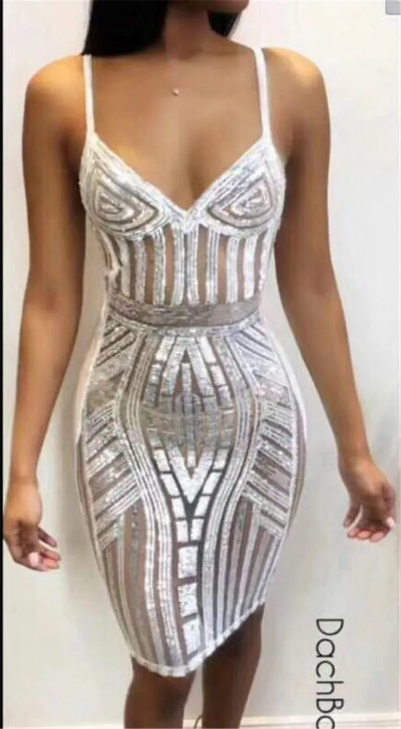 New Arrival Sequin Strap V-Neck Mini Striped Sexy Bodycon Women Dress Night Party Dress
New Arrival Sequin Strap V-Neck Mini Striped Sexy Bodycon Women Dress Night Party Dress