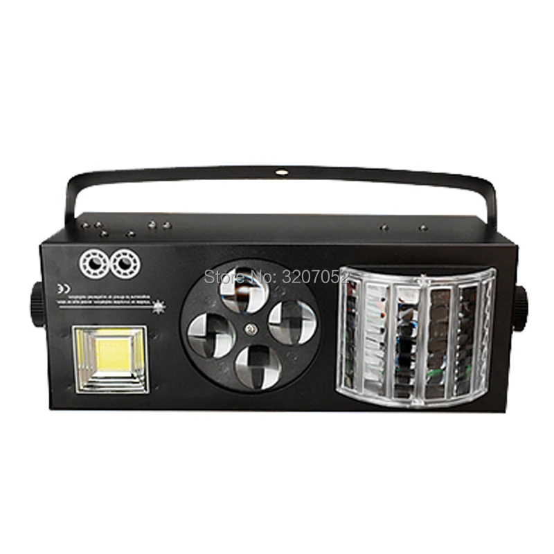 Новый DMX512 бабочка светильник s 4in1 эффект светодиодный и RG лазер & 4 глаза шаблоны