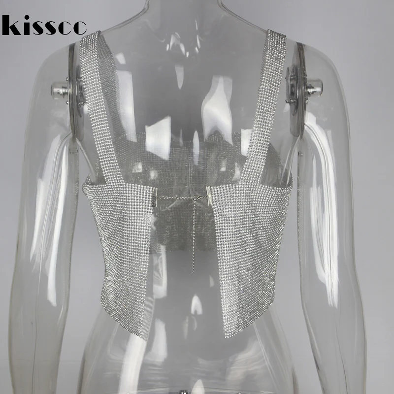 Rhinestone Low Cut Sequined Diamond Short Tank Tops Hollow Out Backless Camis Rhinestones Crop Tops
Rhinestone Low Cut Sequined Diamond Short Tank Tops Hollow Out Backless Camis Rhinestones Crop Tops