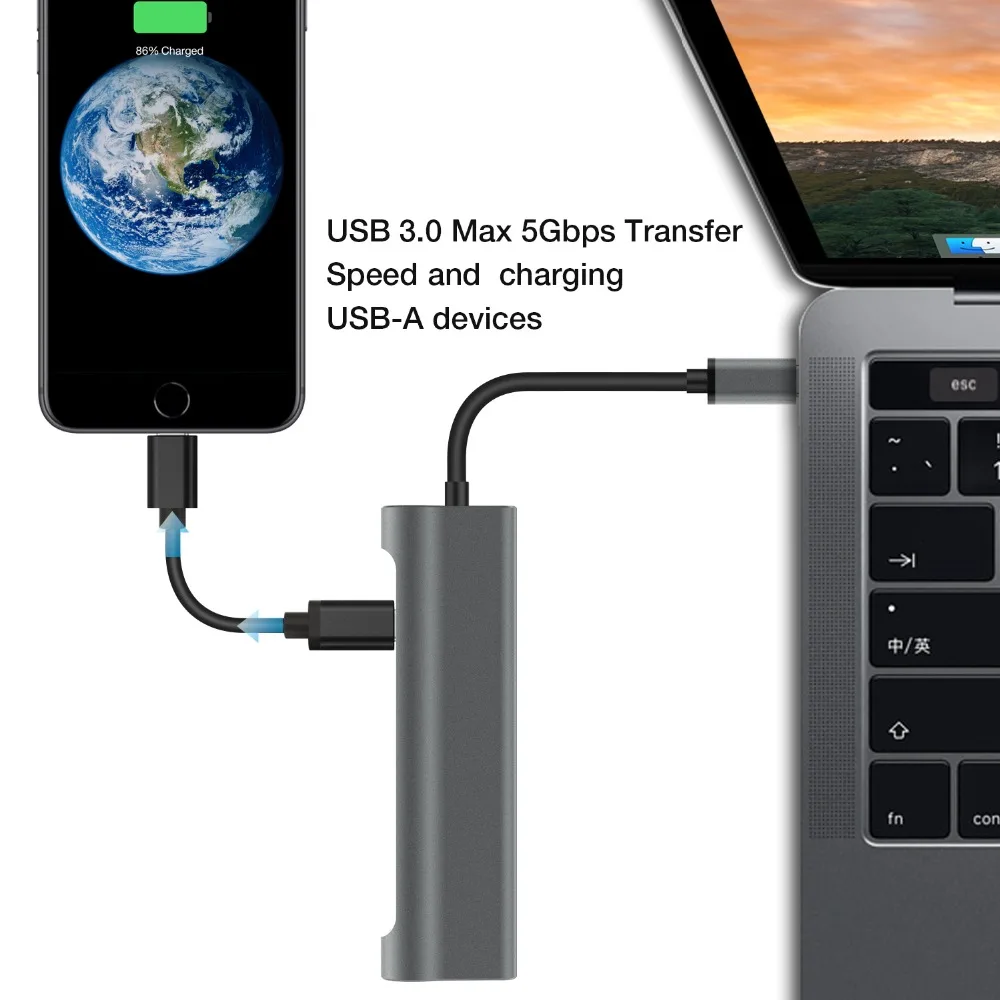 JCKEL HUB TYPE-C USB 3.1 to HDMI-compatible SD/TF Card Reader USB Type C Charging Port 2 USB 3.0 HUB Adapter For Phone Laptop
JCKEL HUB TYPE-C USB 3.1 to HDMI-compatible SD/TF Card Reader USB Type C Charging Port 2 USB 3.0 HUB Adapter For Phone Laptop