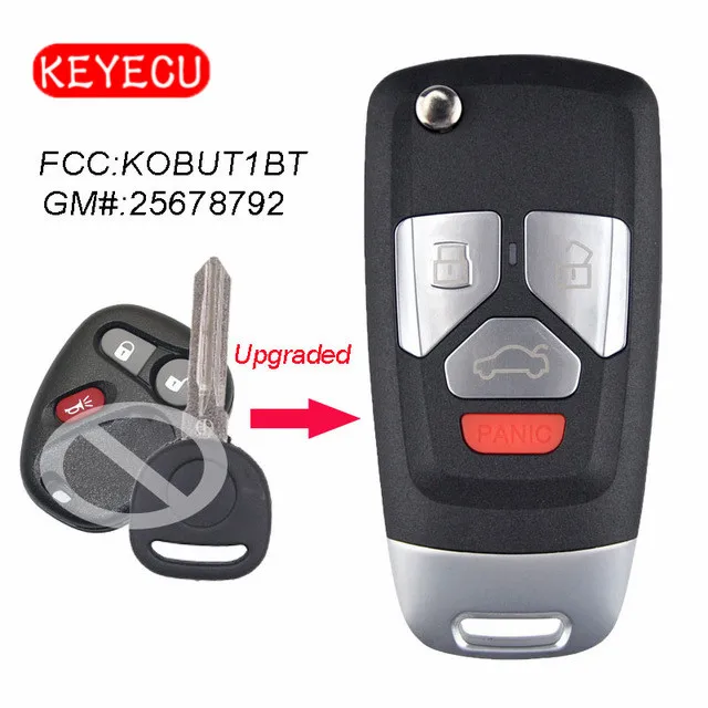 Keyecu Upgraded Flip Remote Car Key Fob for Buick Chevrolet GMC 315MHz ID46 Chip FCC ID: KOBUT1BT / P/N: 25678792
Keyecu Upgraded Flip Remote Car Key Fob for Buick Chevrolet GMC 315MHz ID46 Chip FCC ID: KOBUT1BT / P/N: 25678792
