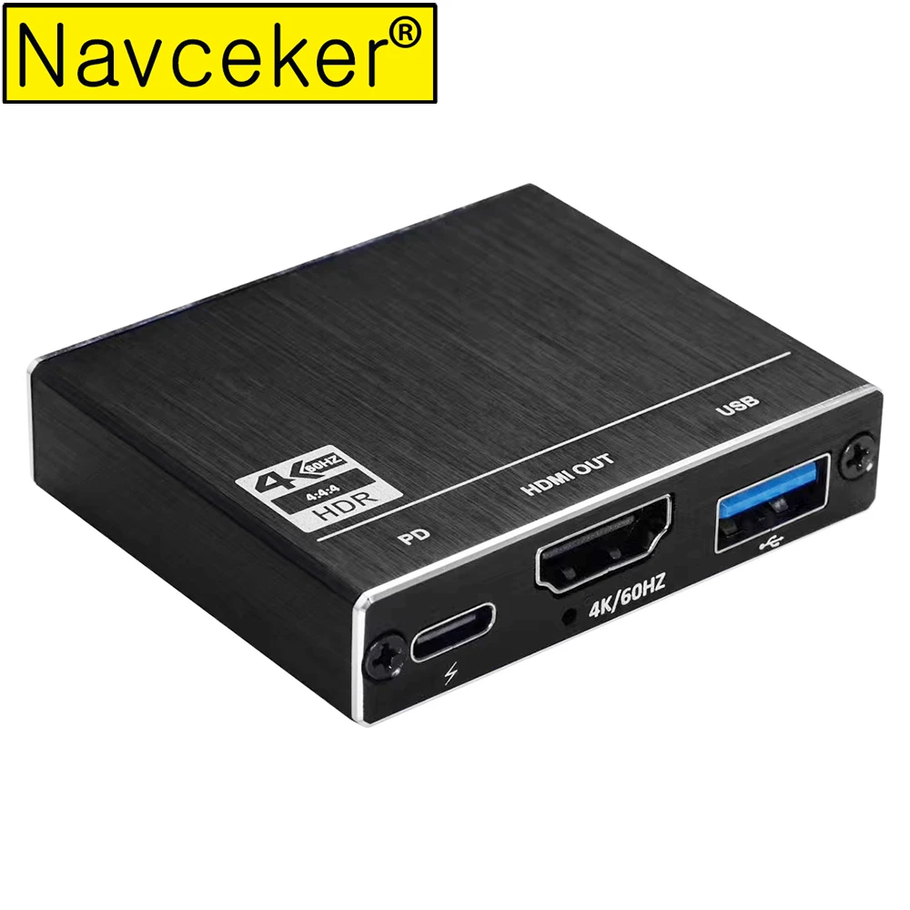 Адаптер PD USB 3 1 Type C к HDMI 100 Вт 4K 60 Гц 2 0 концентратор конвертер для MacBook Pro 2020|Кабели VGA| |