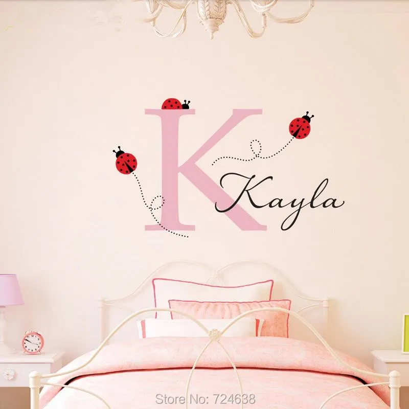 Ladybug Wall Decal with Personalized Initial & Name Girls Nuresry Room Decor Wall Art Wall Stickers for Home Decor
Ladybug Wall Decal with Personalized Initial & Name Girls Nuresry Room Decor Wall Art Wall Stickers for Home Decor