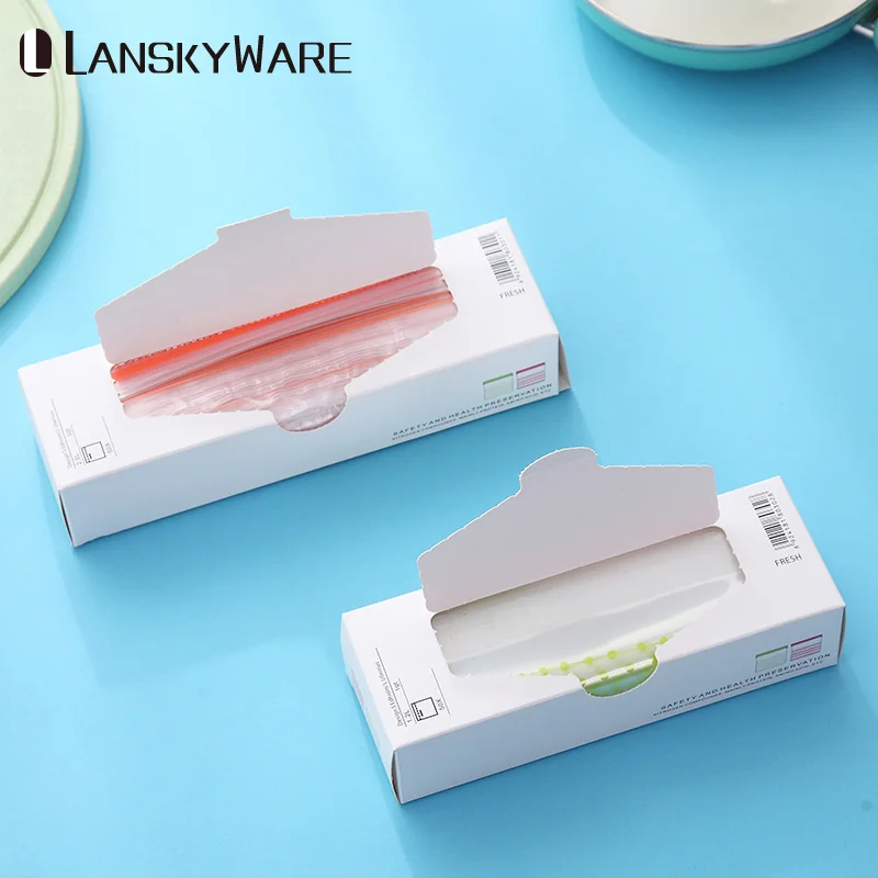 LANSKYWARE 50 шт./компл. многоразовый пакет для морозильной камеры пищевой пластиковый