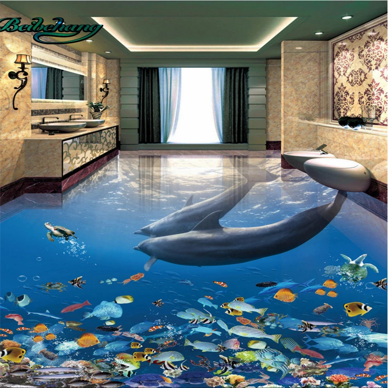 beibehang Dolphin Underwater World 3D Stereo Bathroom Living Room Floor Tile Floor Painting Large Custom Wallpaper Mural
beibehang Dolphin Underwater World 3D Stereo Bathroom Living Room Floor Tile Floor Painting Large Custom Wallpaper Mural