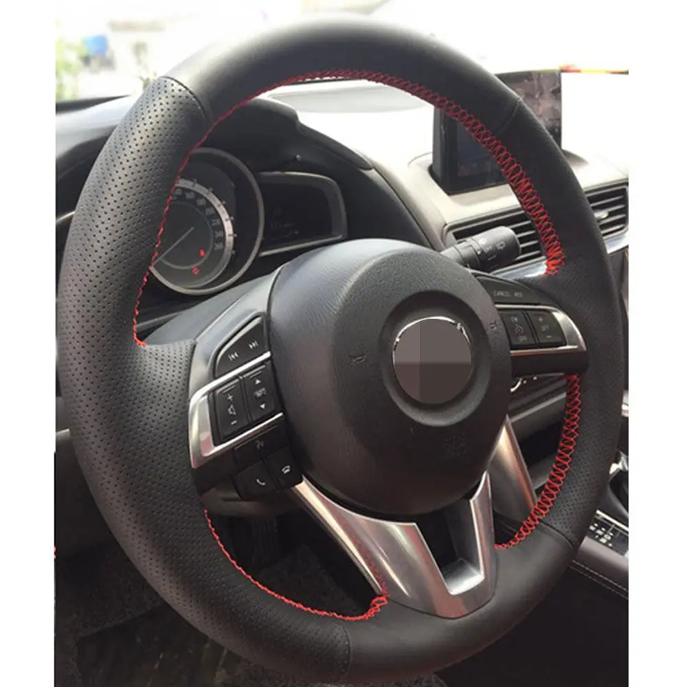 Для 2016 Mazda CX-4 черная кожа красная нить чехол рулевого колеса автомобиля отделка Ручное шитье
Для 2016 Mazda CX-4 черная кожа красная нить чехол рулевого колеса автомобиля отделка Ручное шитье