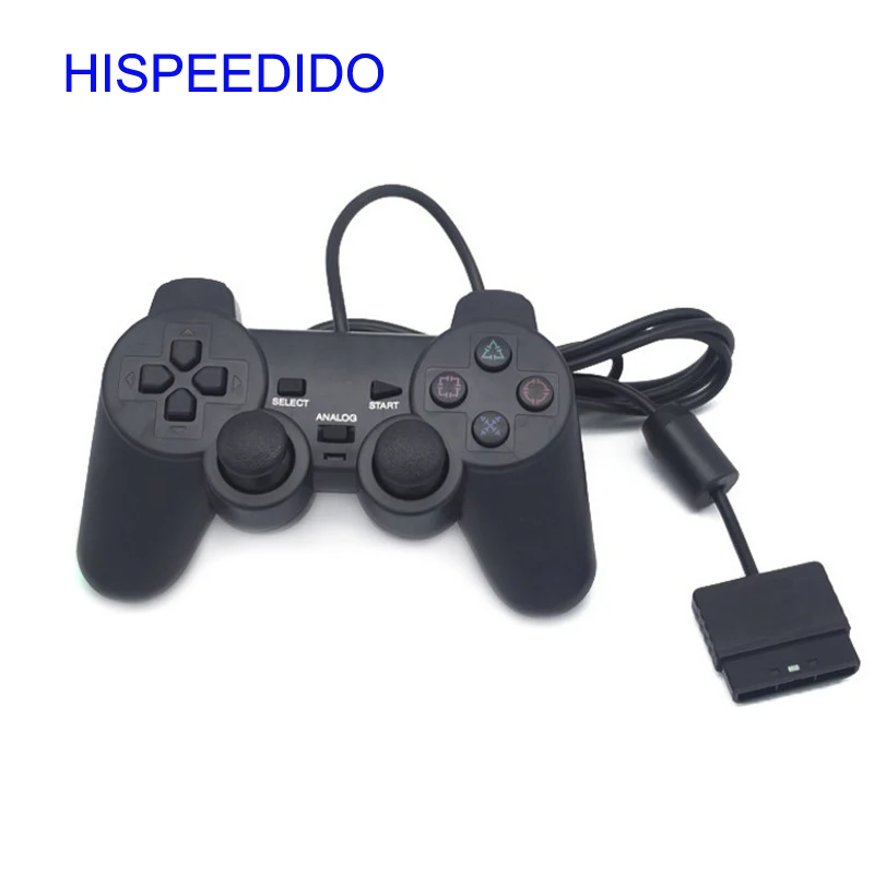 Проводной контроллер HISPEEDIDO для Sony PS2 2 шт. джойстик Mando plasystation двойная вибрация