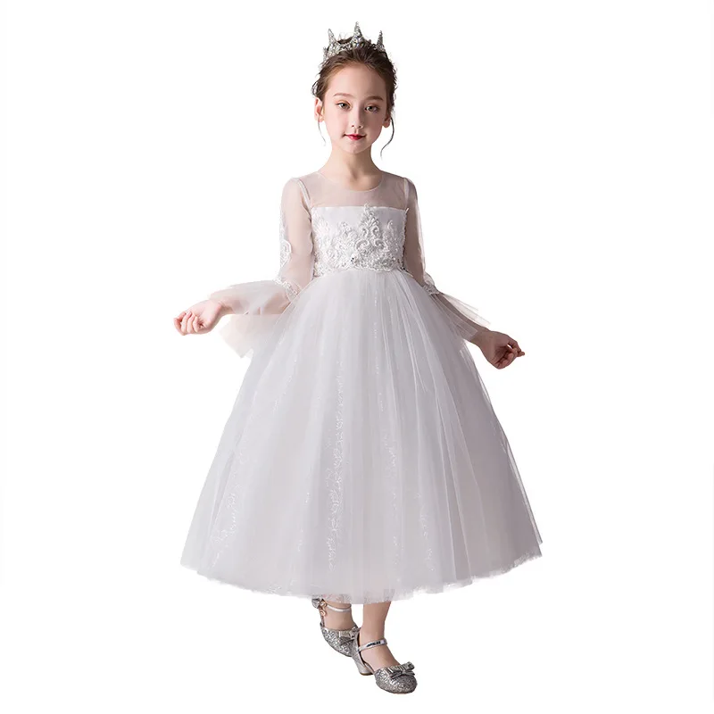 Pageant Flower Girls Dress Kids Lace Applique Bodice Long Maxi Tulle Party Wedding Dress Father and Daughter Ball Gown
Pageant Flower Girls Dress Kids Lace Applique Bodice Long Maxi Tulle Party Wedding Dress Father and Daughter Ball Gown