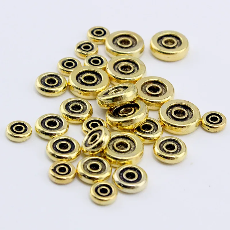 100pcs Antique Gold Antique Silver Color 6 8 10mm Metal Flat Round Rondelle Spacer Beads for DIY Charm Bracelet Jewelry Making
100pcs Antique Gold Antique Silver Color 6 8 10mm Metal Flat Round Rondelle Spacer Beads for DIY Charm Bracelet Jewelry Making