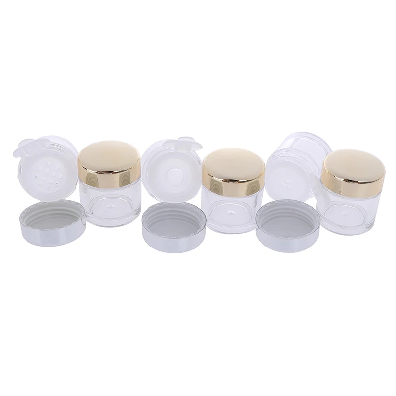 New Plastic Empty Loose Powder Pot With Sieve Cosmetic Makeup Jar Container Handheld Portable Sifter with Black Cap 5ml
New Plastic Empty Loose Powder Pot With Sieve Cosmetic Makeup Jar Container Handheld Portable Sifter with Black Cap 5ml