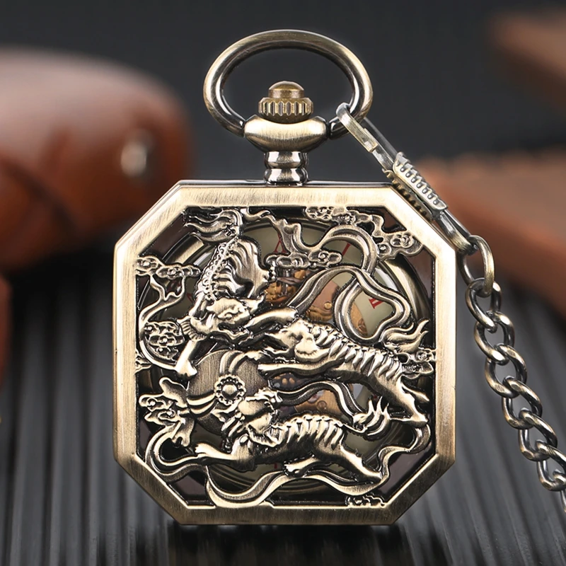 Square Mechanical Pocket Watch Fighting Tigers Hollow Carving Brave Symbol Bronze Pendant Chain Unique Men Clock Best Boys Gifts
Square Mechanical Pocket Watch Fighting Tigers Hollow Carving Brave Symbol Bronze Pendant Chain Unique Men Clock Best Boys Gifts