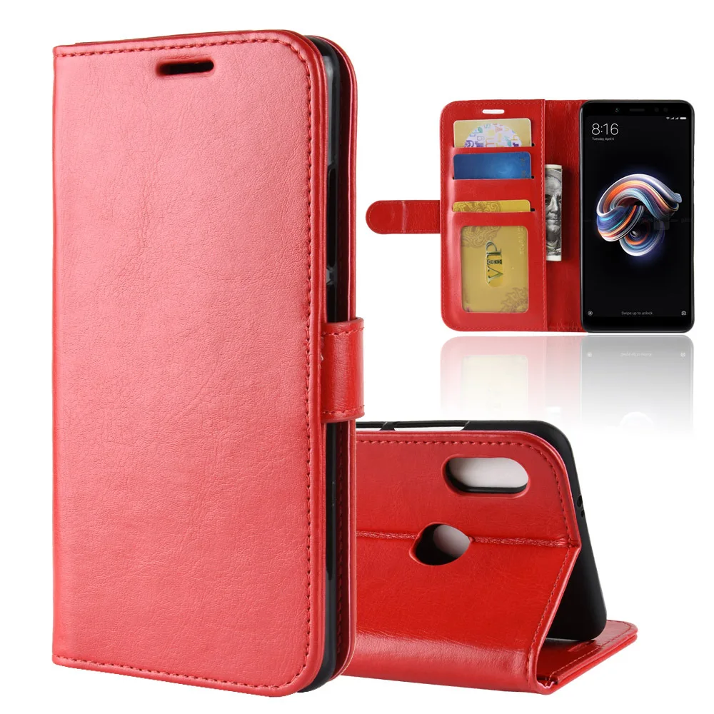 Aierwill Для Сяо mi 6x Примечание 5 Pro Case Red Чехол Флип Pu кожаный чехол для Телефона
