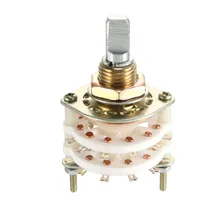 uxcell Band Selector Rotary Switch 1/2 Pole 4/5/6/7/10/11 Position 2/1 Deck Switch Select Table 8/10/11/12/24 pin fit 10mm Hole