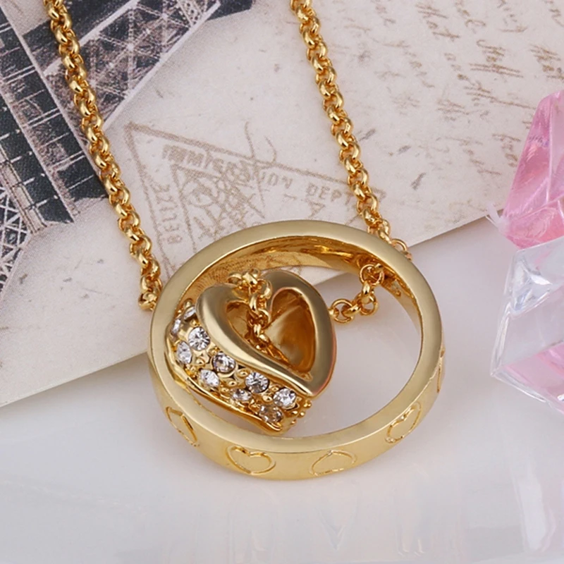 Garilina New Gold white cubic zirconia fashion jewelry women's necklace pendant Heart charm pendant AP2080
Garilina New Gold white cubic zirconia fashion jewelry women's necklace pendant Heart charm pendant AP2080