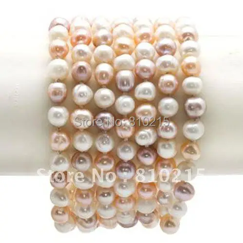 60'inchs long necklace AA 7-8mm Multicolor White Pink Purple Round Freshwater Pearl Necklace Wholesale new free shipping NF127
60'inchs long necklace AA 7-8mm Multicolor White Pink Purple Round Freshwater Pearl Necklace Wholesale new free shipping NF127