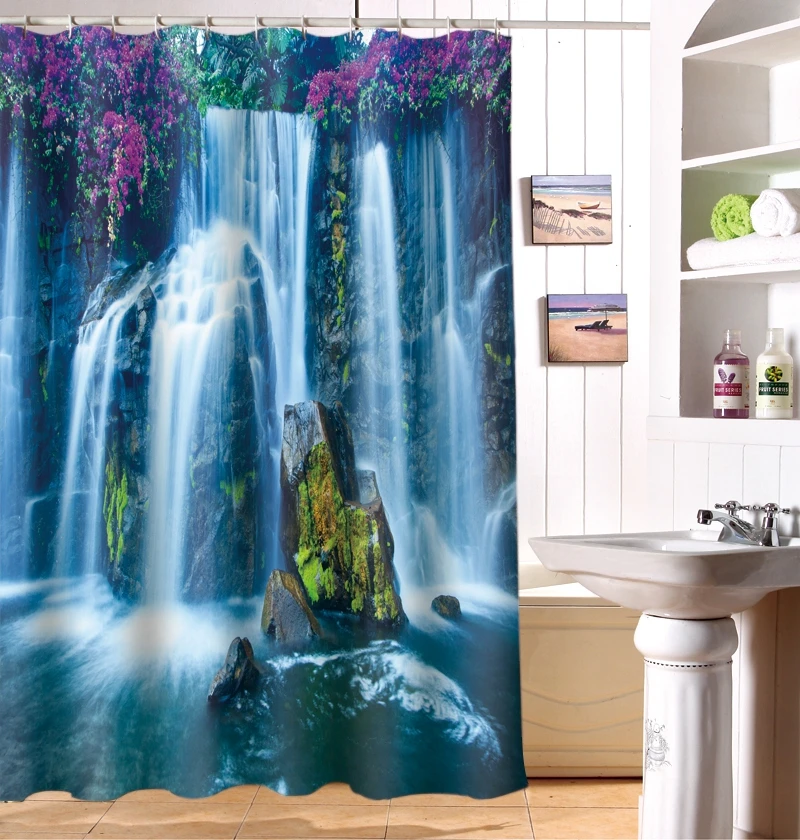 Фото Водостойкие занавески для душа из водонепроницаемой ткани с 3d - купить