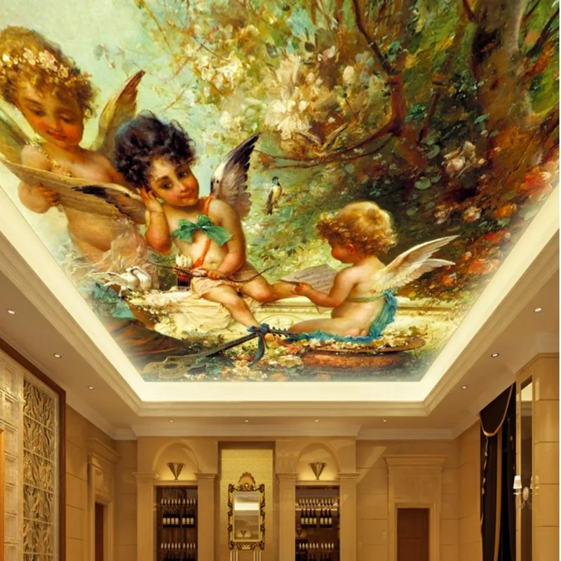 beibehang Large Custom Wallpaper Cute Angel Oil Painting European Living Room Ceiling Zenith Mural House Decoration
beibehang Large Custom Wallpaper Cute Angel Oil Painting European Living Room Ceiling Zenith Mural House Decoration
