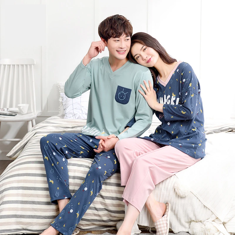 Women and men new Korean long sleeve trousers 2019 spring and autumn couples cotton cute women and men pajama sets pajamas
Women and men new Korean long sleeve trousers 2019 spring and autumn couples cotton cute women and men pajama sets pajamas
