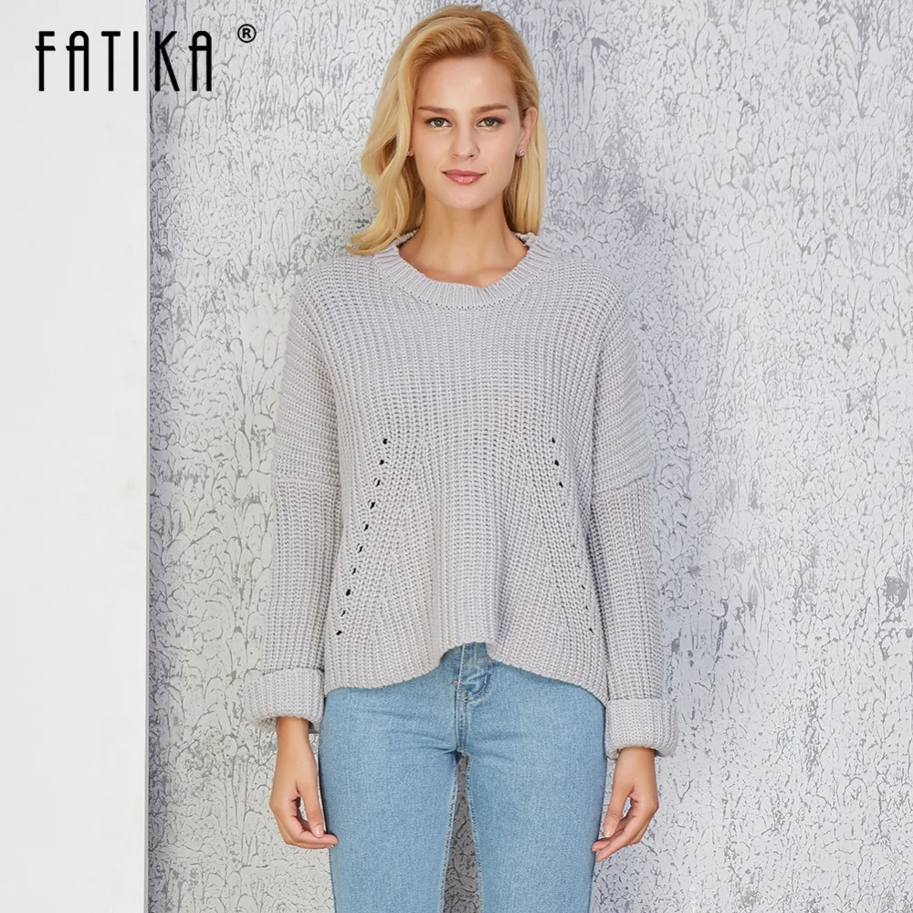 FATIKA Winter Women Sweaters And Pullovers Long Sleeve Knitted Sweaters Hollow out Knit Jumpers 2018 Autumn New Fashion
FATIKA Winter Women Sweaters And Pullovers Long Sleeve Knitted Sweaters Hollow out Knit Jumpers 2018 Autumn New Fashion