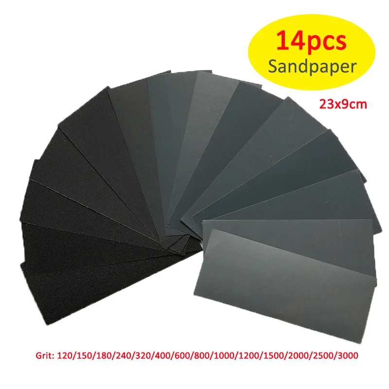 Wet Dry Sandpaper Assortment Abrasive Paper Sheets For Automotive Sanding Wood Furniture Finishing 5Pcs/14Pcs
Wet Dry Sandpaper Assortment Abrasive Paper Sheets For Automotive Sanding Wood Furniture Finishing 5Pcs/14Pcs