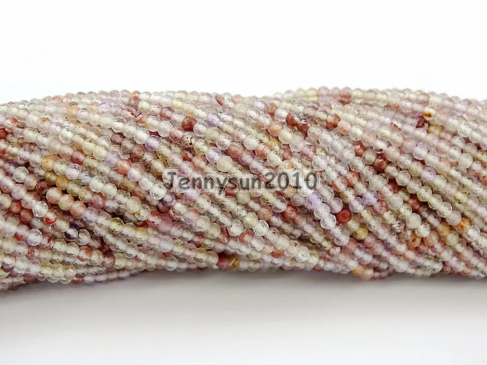 Brilliant Cut Shining Natural Mix Colors Rutilated Gems Stone 2mm~2.7mm Faceted Round Beads Jewelry Making Crafts 2 Strands/Pack
Brilliant Cut Shining Natural Mix Colors Rutilated Gems Stone 2mm~2.7mm Faceted Round Beads Jewelry Making Crafts 2 Strands/Pack