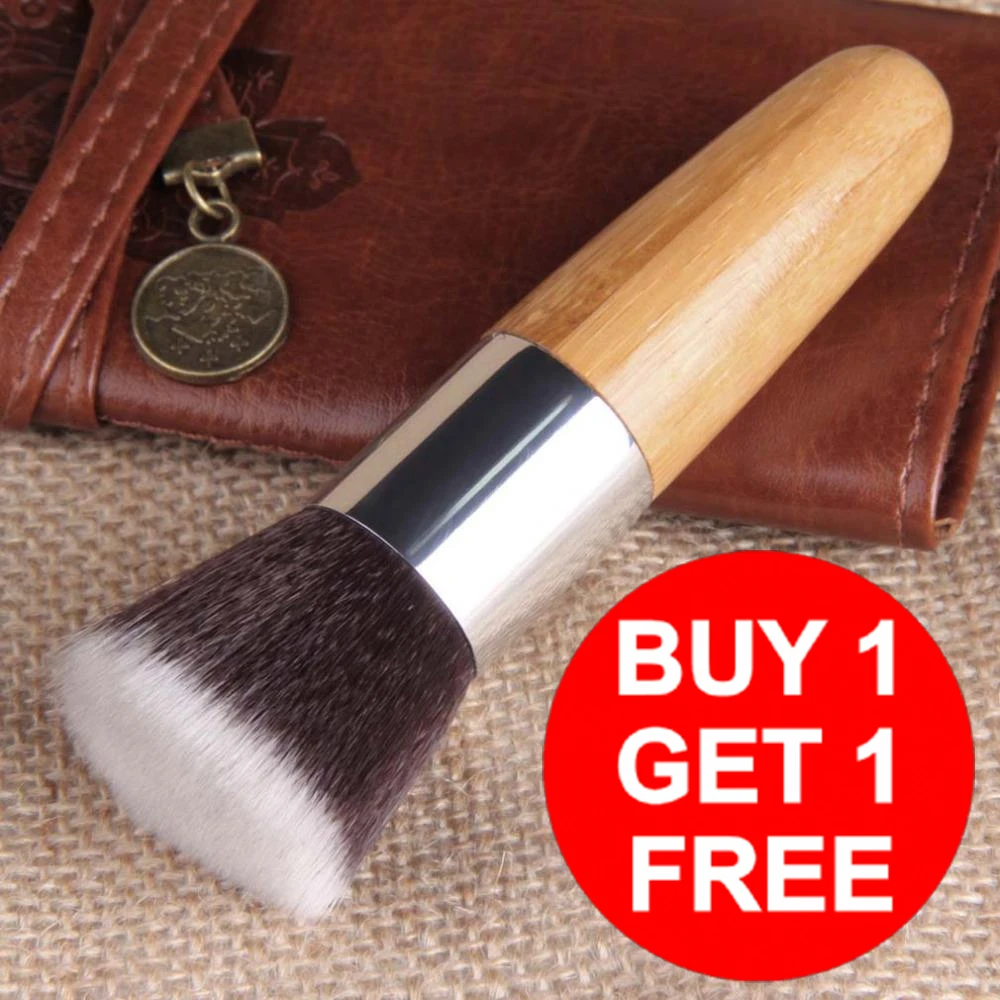 

Buy 1 Get 1 Free Bamboo Handle Makeup Brushes Eyeshadow Blush Concealer Brush for Make-up