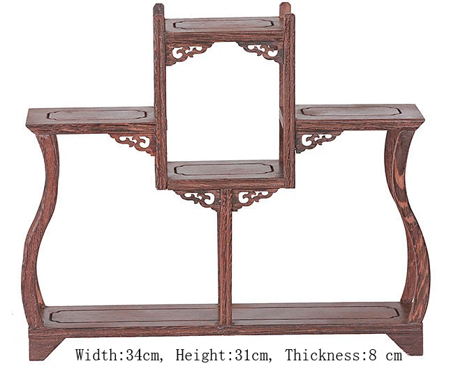 Exquisite Chinese Decoratable Classical Handmade Wenge Wooden Display Stand Shelf No.9
Exquisite Chinese Decoratable Classical Handmade Wenge Wooden Display Stand Shelf No.9